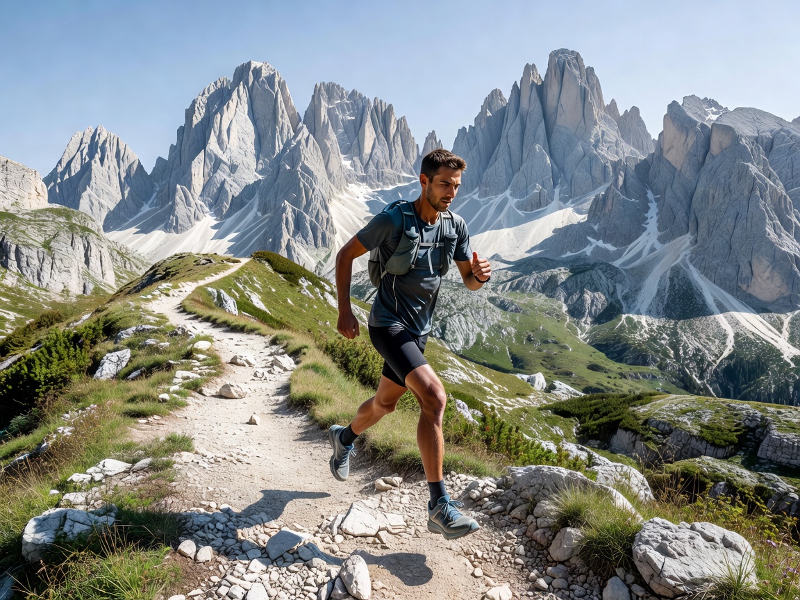 Mountain trail in the Italian Dolomites